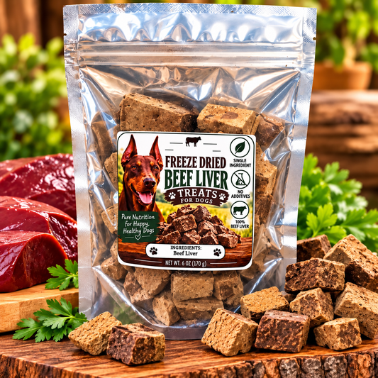 NutriCricket Freeze-Dried Beef Liver Dog Treats – 6 oz
